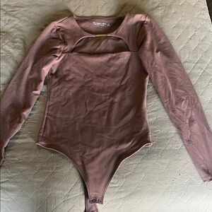 Abercrombie Soft Collection Mauve Bodysuit with Hardware